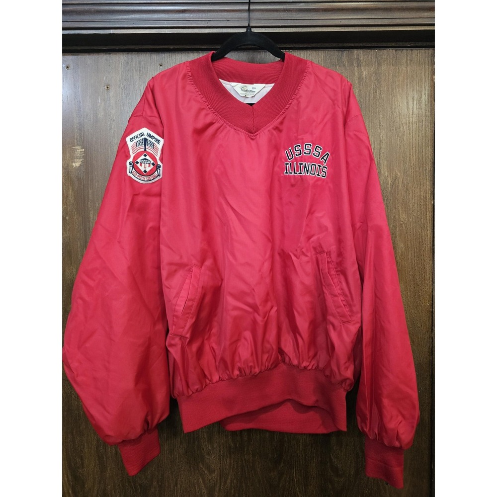 Vintage USSSA Illinois Jacket Pullover Mens‎ 3XL Baseball Umpire Windbreaker 90s